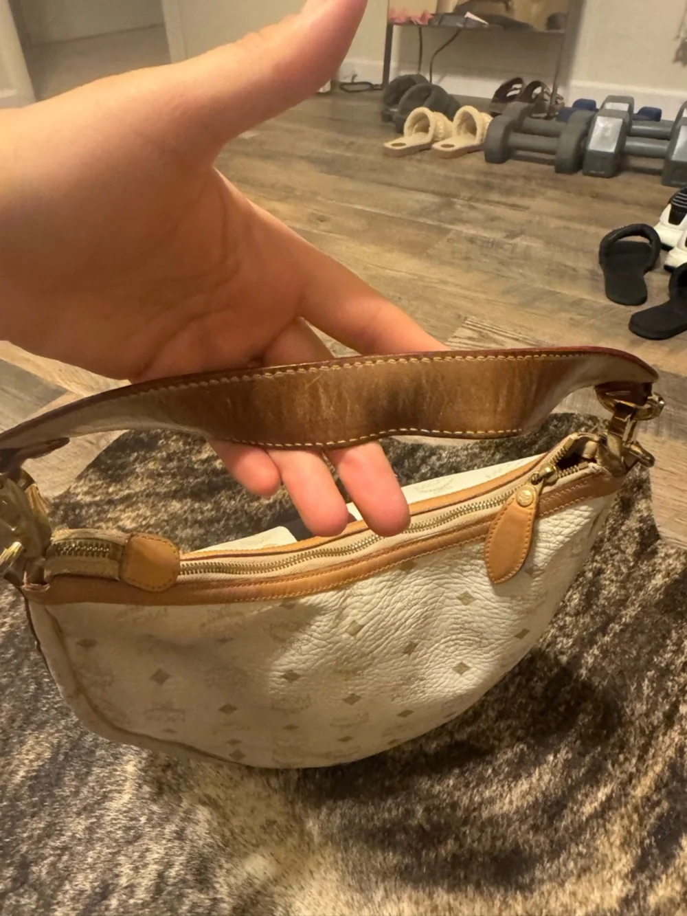 MCM Visetos Striped Hobo - Picture 5 of 14